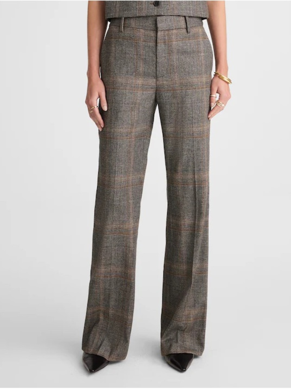 Madewell NW376 Plaid Tweed Trouser Pants Italian Fabric NWT Workwear